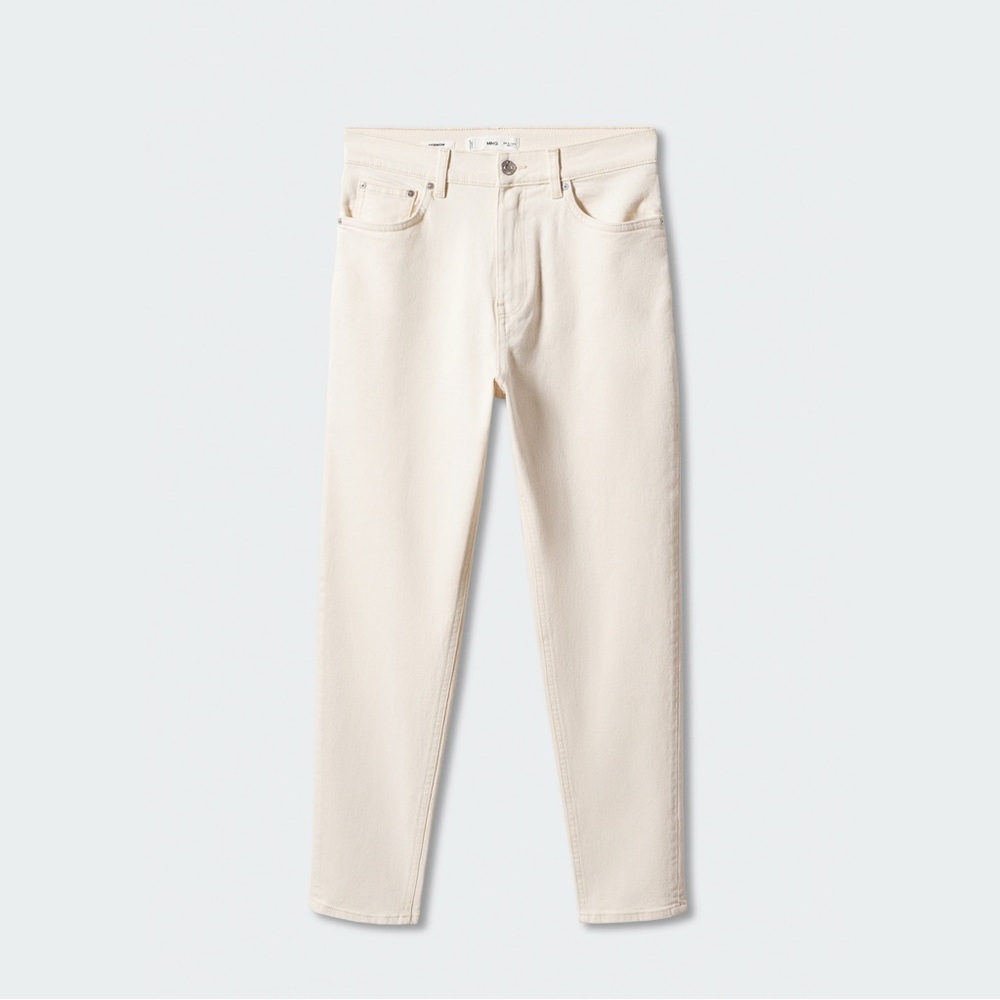 Mango Off-White Denim Mom Jeans